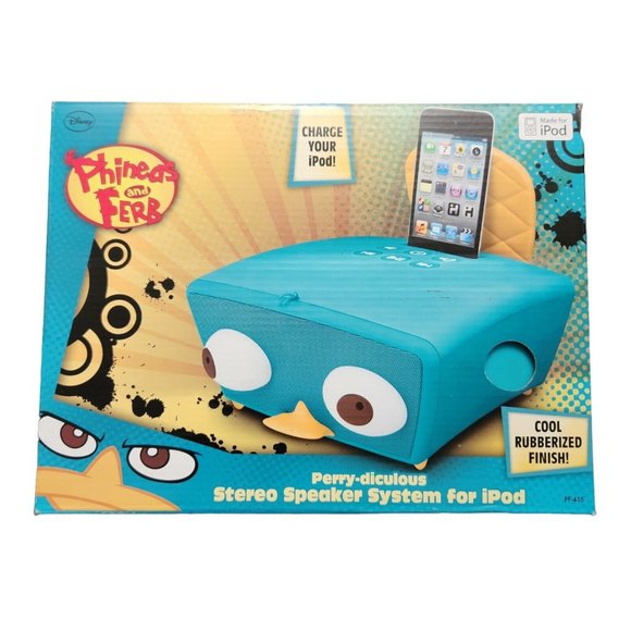Phineas and Ferb Perry-diculous Stereo Speaker System for iPod - Picture 1 of 4